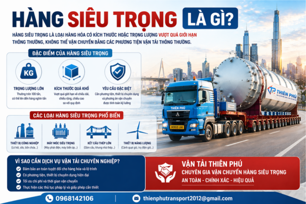 Dịch vụ vận tải hàng siêu trọng Hà Nội