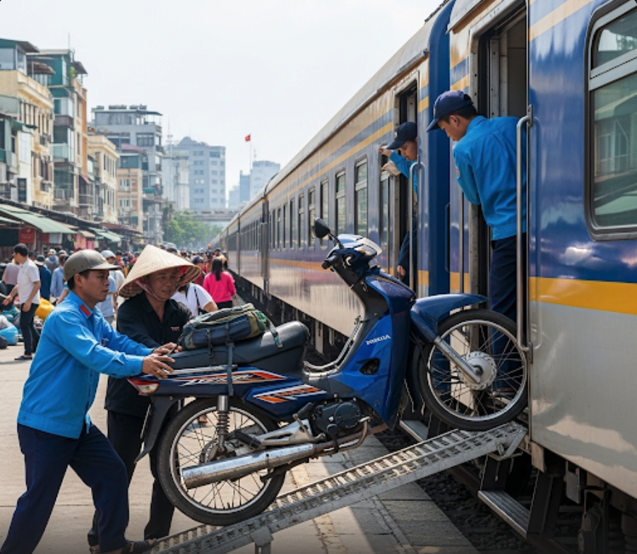 Kinh nghiệm gửi xe máy tàu hỏa Hà Nội Hải Phòng với Vận tải Thiên Phú 2